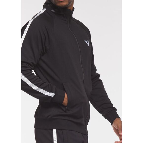 NEW Vibora Black Mens Full Zip Tracksuit Side Stripe Logo Design DELTA1 Model XL - Picture 2 of 6